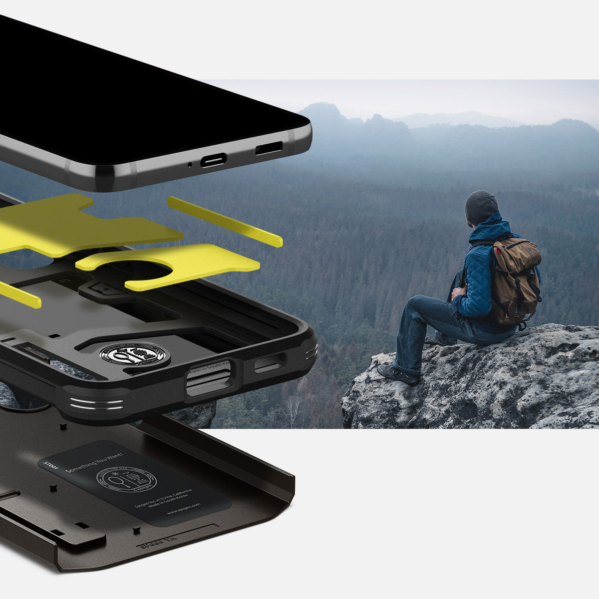 Oryginalne etui od marki Spigen z serii Tough Armor dla Galaxy S22